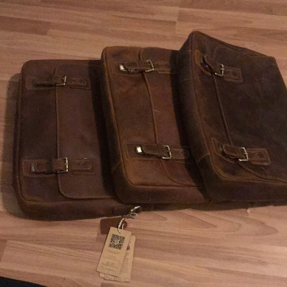 NWT Kattee Leather Briefcase Laptop Messenger Bag - Picture 6 of 9